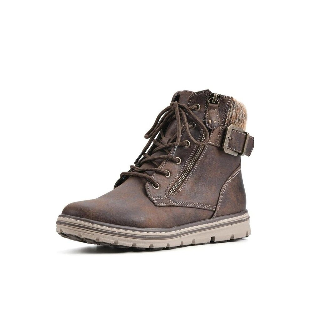 Cliffs Womens 10 M Brown Fabric Kelsie Lace Up Boots NIB LL6